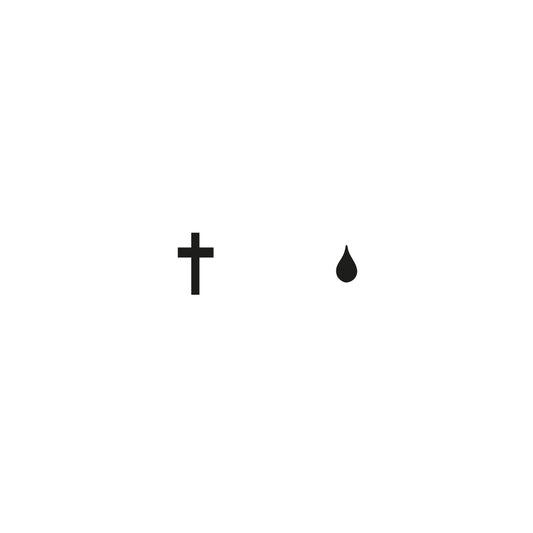 Finger Drop - pochoir mini croix et goutte